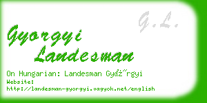 gyorgyi landesman business card